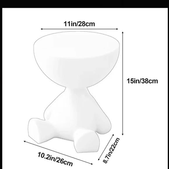 White Modern Side Table - Picture 2 of 2